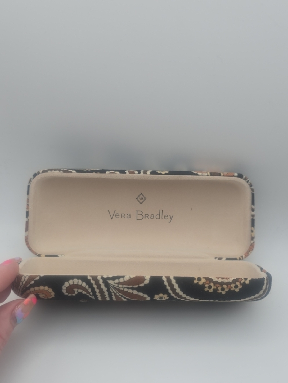 Vera Bradley Floral Paisley Black Women's Sunnies Hard Case (EUC) 🖤🌼 - Picture 5 of 8
